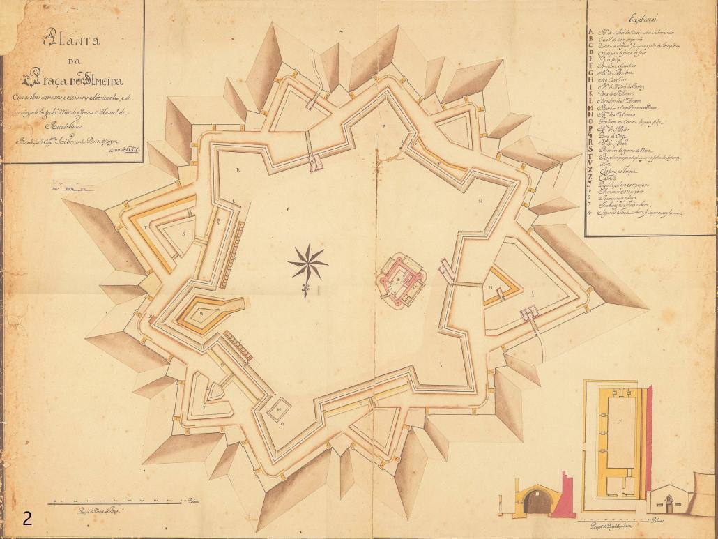 2planta Da Praça De Almeida Com Obras Interiores E Exteriores Addicionadas E De Termindas Pelo Engenheiro Mor Manuel De Azevedo Fortes