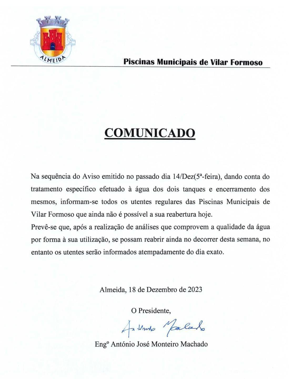 Comunicado De 18 Dez