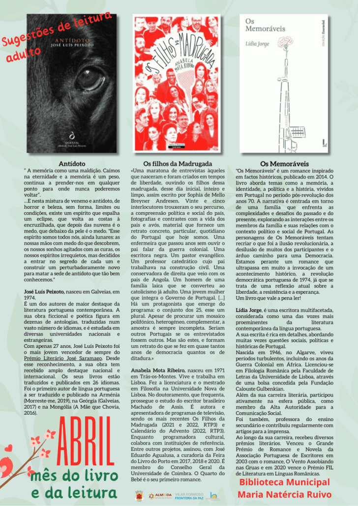 Sugestoes De Leitura Adulto Abril 2024