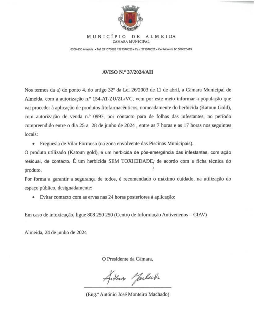 Aviso N 37 2024 Herbicida