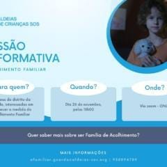 Sessão Informativa sobre Acolhimento Familiar | dia 26 de novembro