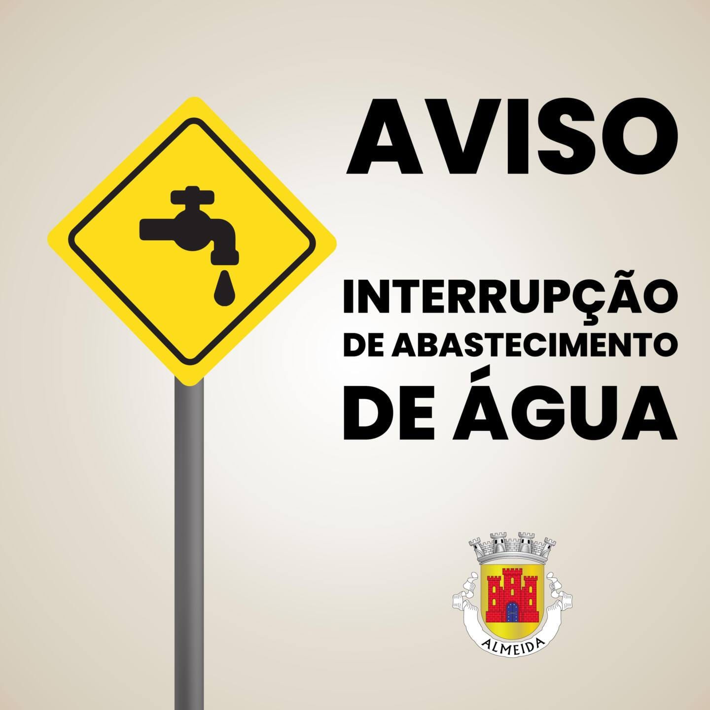 AVISO | INTERRUPÇÃO DE ABASTECIMENTO DE ÁGUA