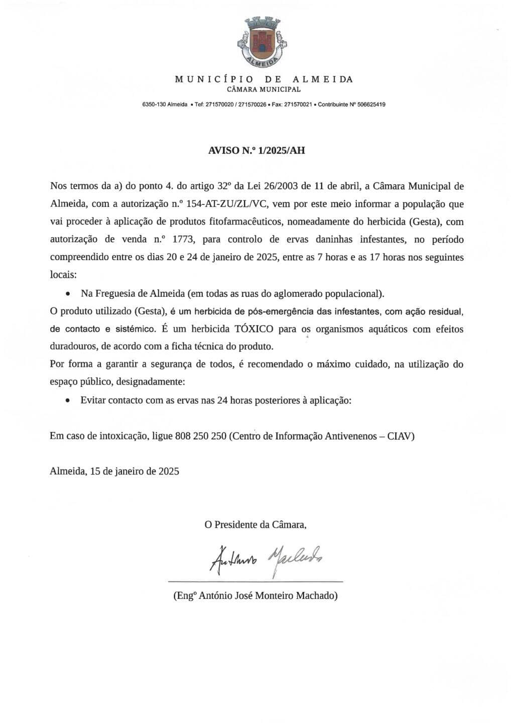 Aviso N 1 2025 Herbicida Page 0001