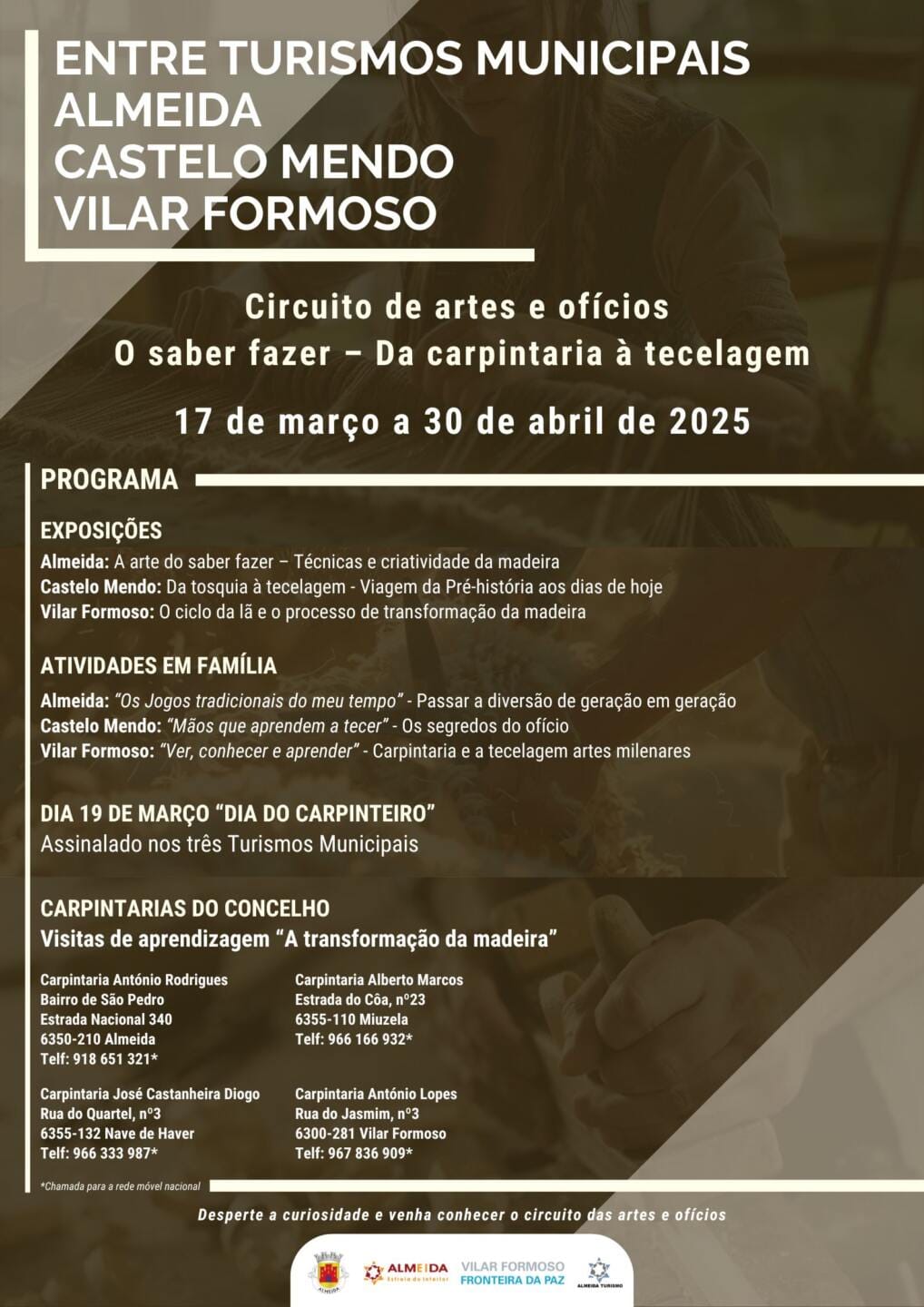 Entre Turismos Da Carpintaria à Tecelagem