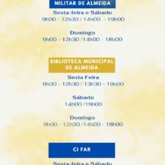 Horário Serviços Cerco Almeida 2025