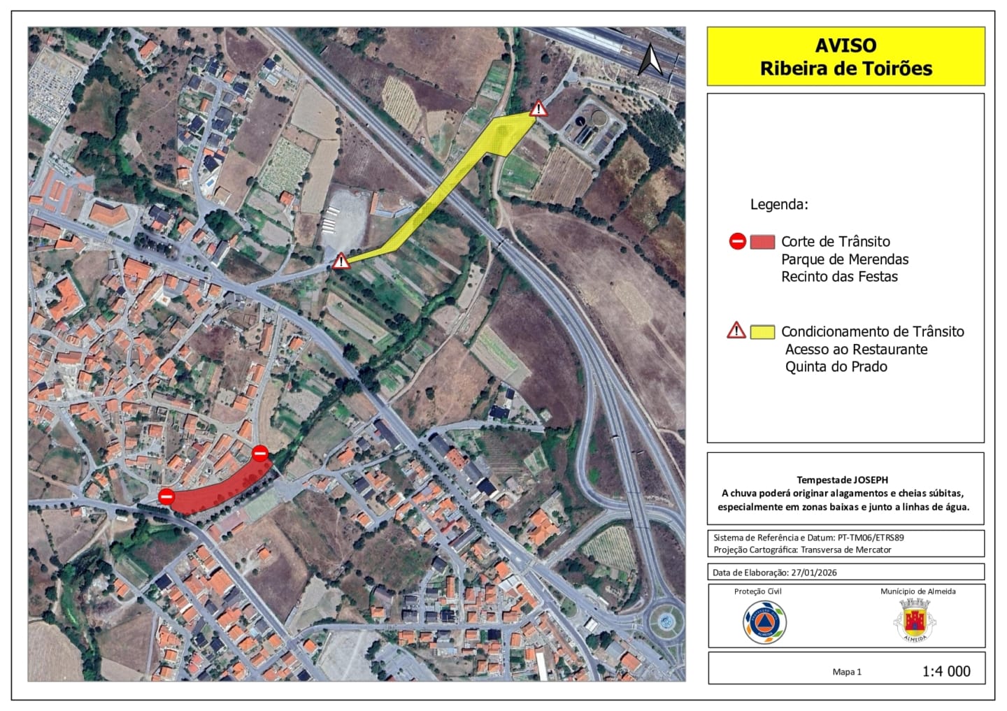 Mapa Tempestade Joseph