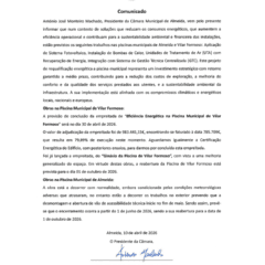 Comunicado -Encerramento e Reabertura das Piscinas Municipais