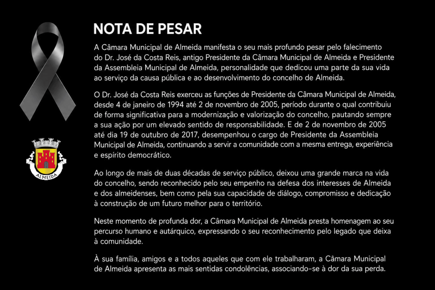 NOTA DE PESAR